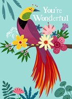 Complimentkaart you are wonderful paradijsvogel